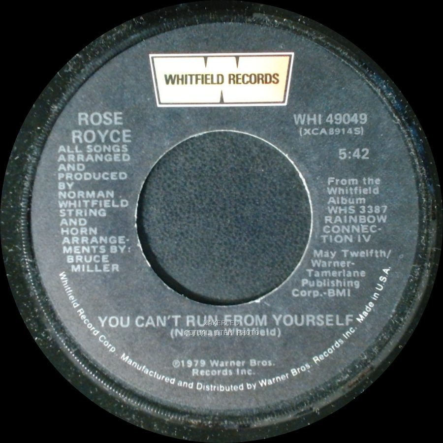 Rose Royce - Is It Love You're After (Edit) / You Can't Run From Yourself side B
