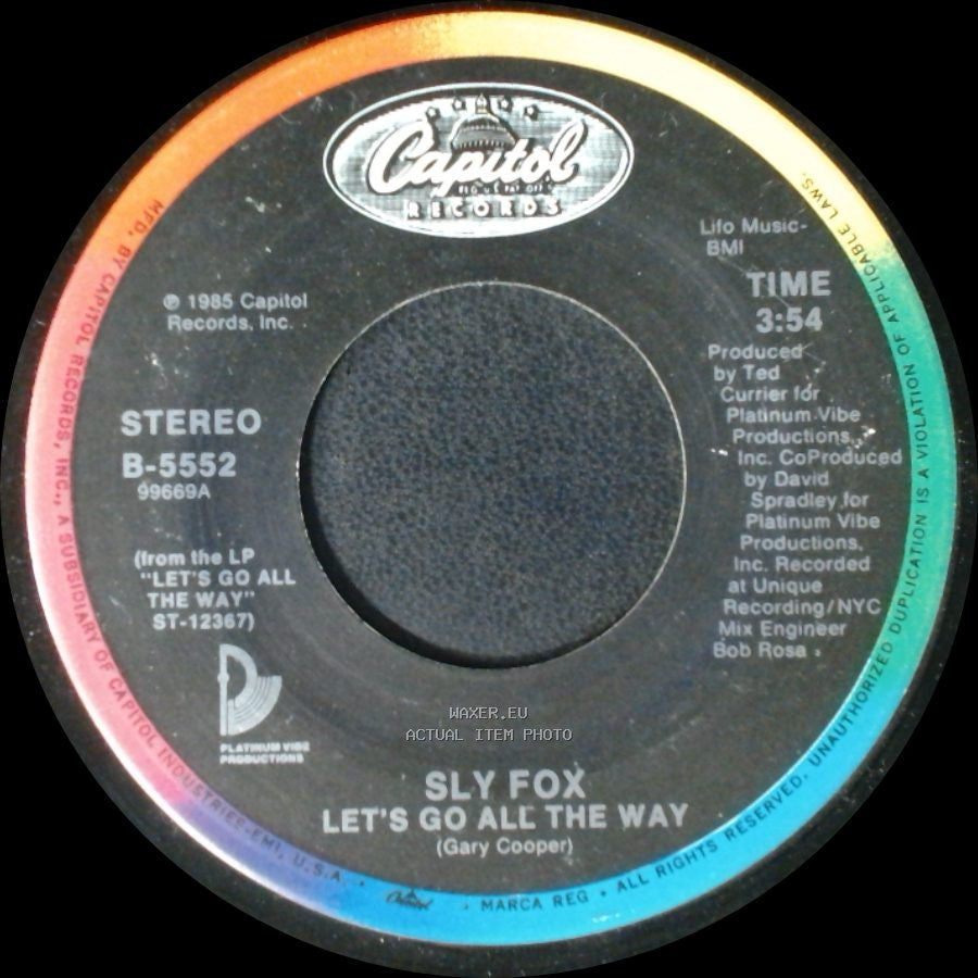 Sly Fox - Let's Go All The Way / Como Tu Te Llama? (What Is Your Name) (Reduced Remix) side A