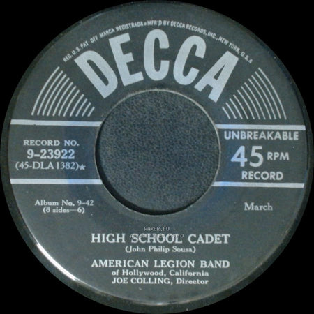 American Legion Band - High School Cadet / The Thunderer side A