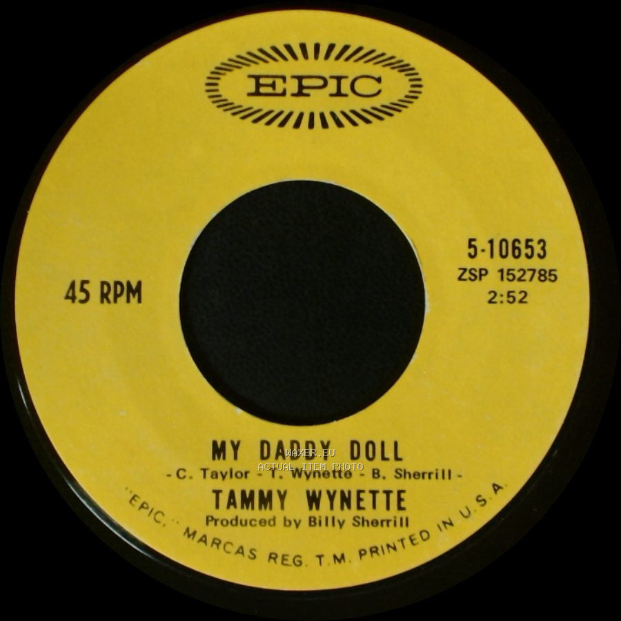 Tammy Wynette - Run, Woman, Run / My Daddy Doll side B