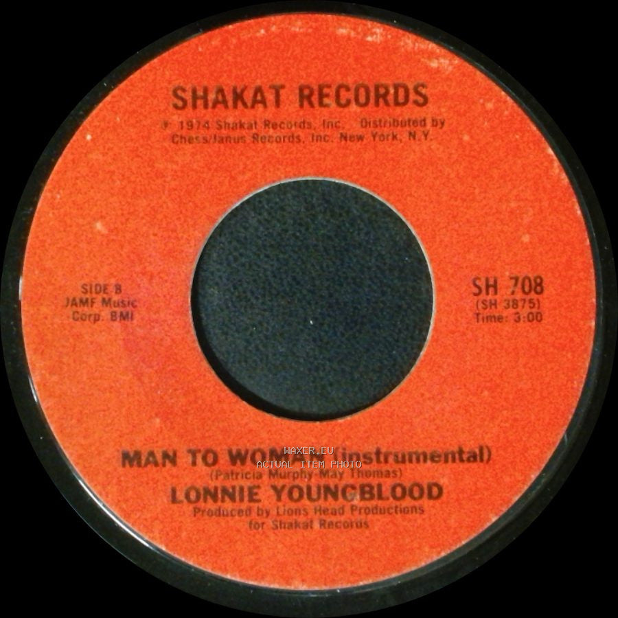 Lonnie Youngblood - Man To Woman / Man To Woman (Instrumental) side B