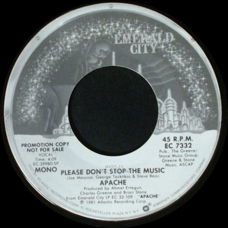 Apache - Please Don't Stop The Music / Please Don't Stop The Music side B