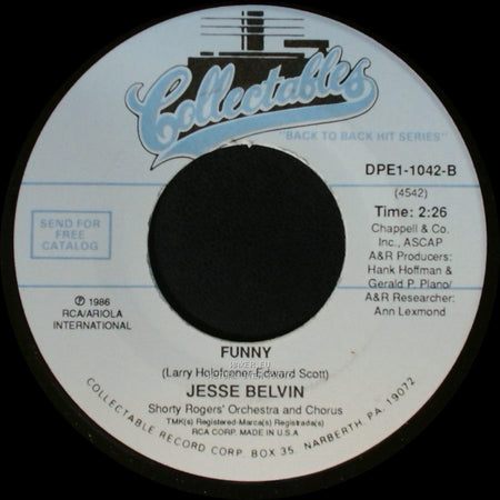 Jesse Belvin - Funny / Guess Who side A