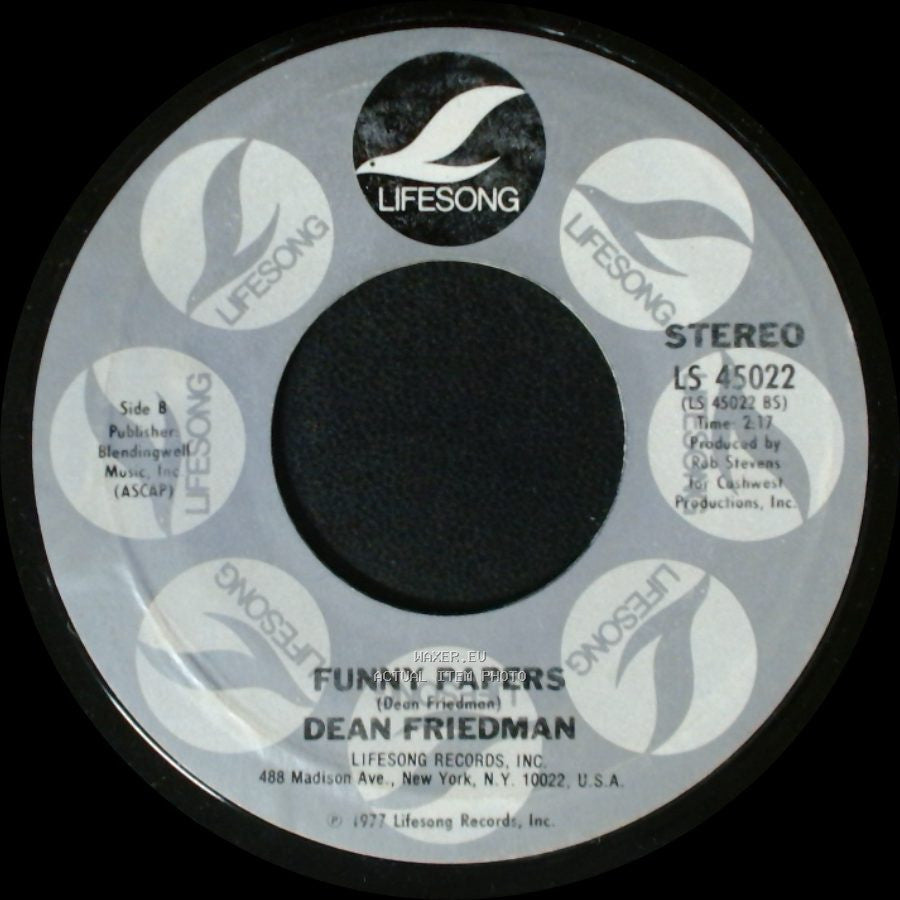Dean Friedman - Ariel / Funny Papers side B