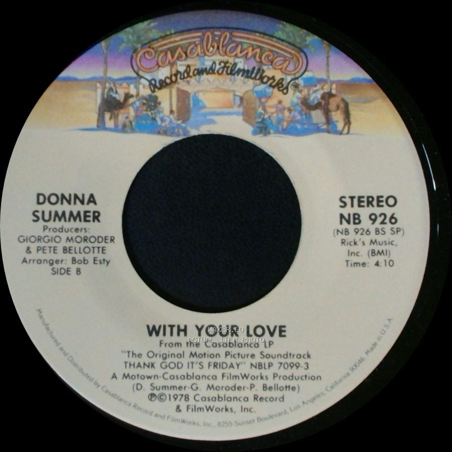 Donna Summer - Last Dance / With Your Love side B