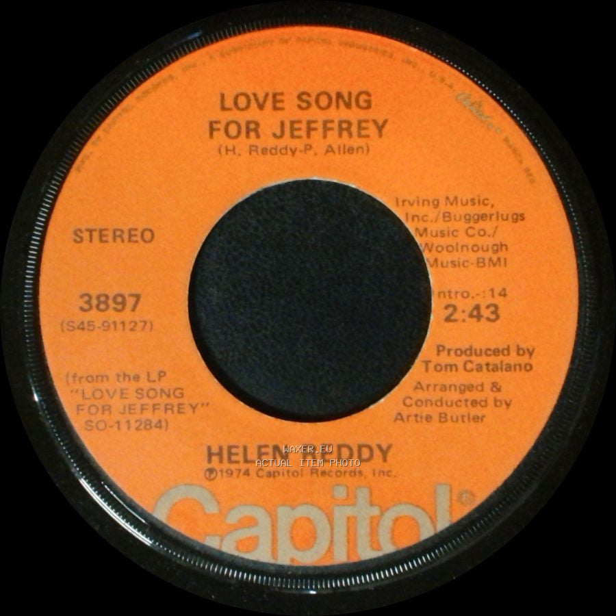 Helen Reddy - You And Me Against The World / Love Song For Jeffrey side B