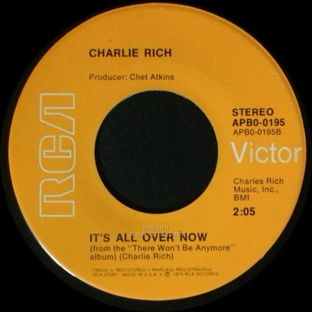 Charlie Rich - There Won't Be Anymore / It's All Over Now side B