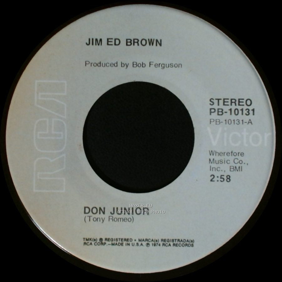 Jim Ed Brown - Who's Gonna Love Me / Don Junior side B