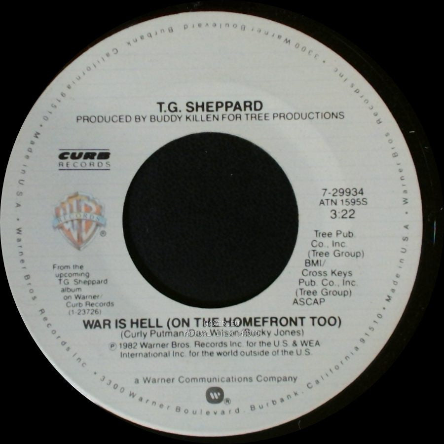 T.G. Sheppard - War Is Hell (On The Homefront Too) / In Another Minute side A