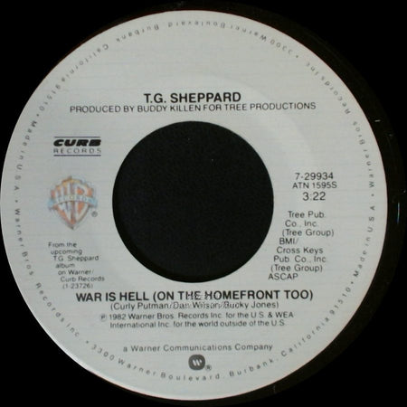 T.G. Sheppard - War Is Hell (On The Homefront Too) / In Another Minute side A
