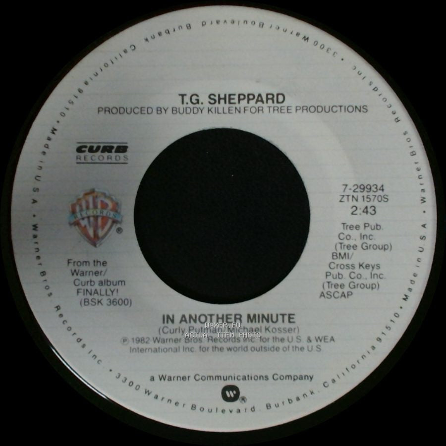 T.G. Sheppard - War Is Hell (On The Homefront Too) / In Another Minute side B