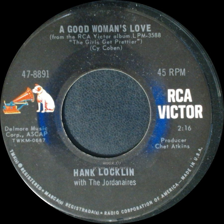 Hank Locklin With The Jordanaires - A Good Woman's Love / There's More Pretty Girls Than One side A