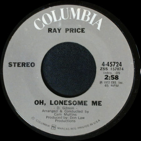 Ray Price - She's Got To Be A Saint / Oh, Lonesome Me side B