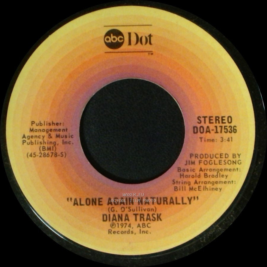 Diana Trask - Alone Again Naturally / Oh Boy side A