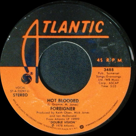 Foreigner - Hot Blooded / Tramontane side A