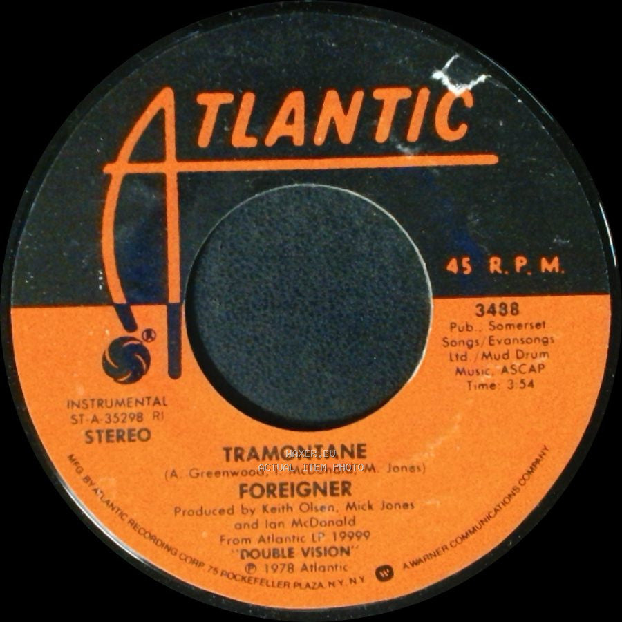 Foreigner - Hot Blooded / Tramontane side B