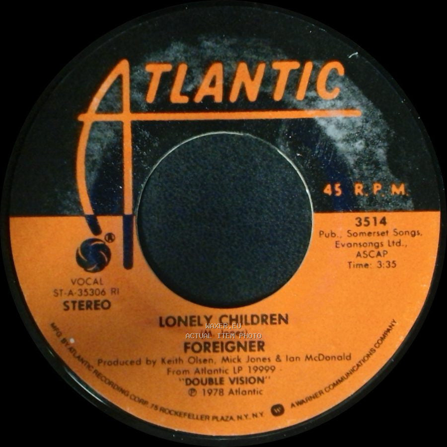 Foreigner - Double Vision / Lonely Children side B