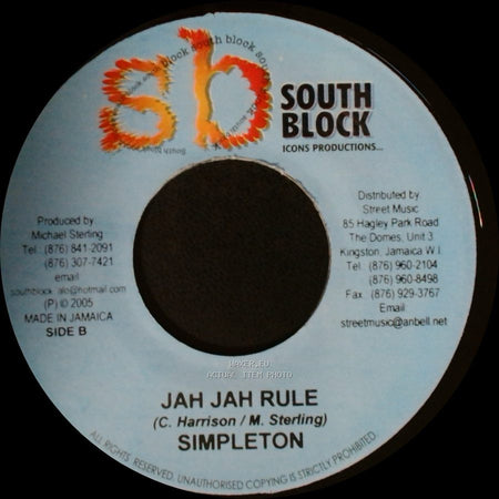 Ghost / Simpleton - For You / Jah Jah Rule side B