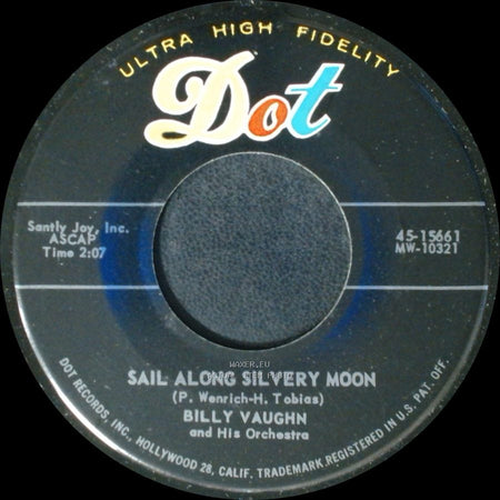 Billy Vaughn And His Orchestra - Raunchy / Sail Along Silvery Moon side B