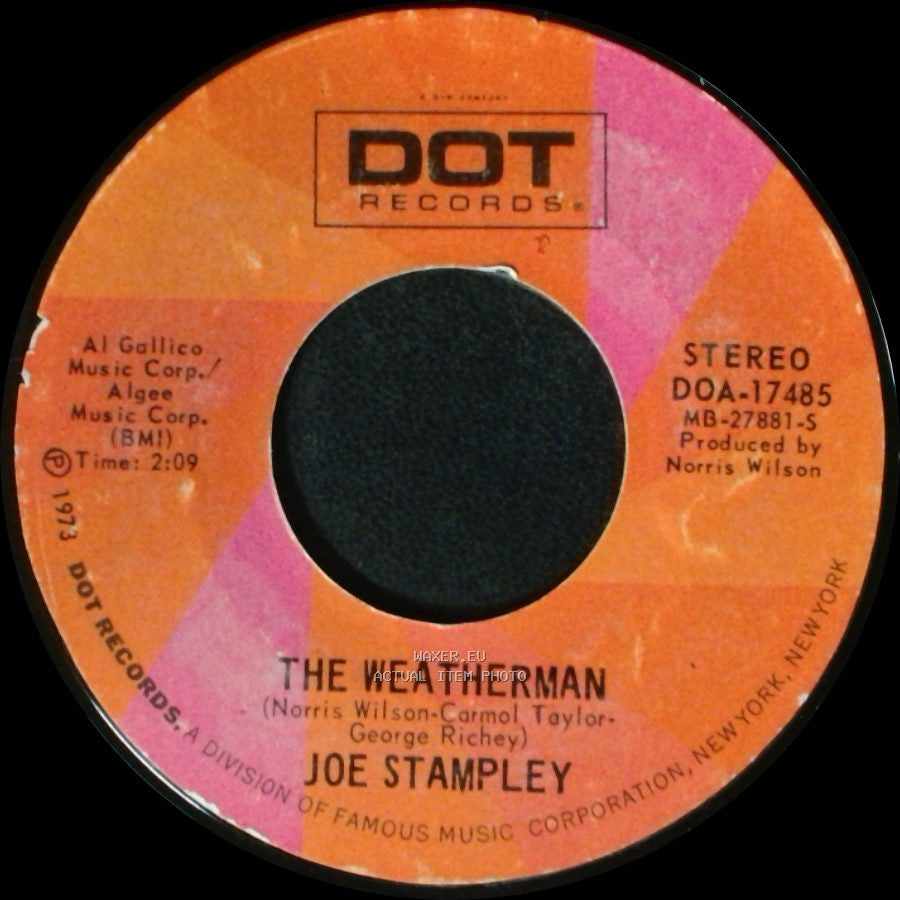 Joe Stampley - I'm Still Loving You / The Weatherman side B