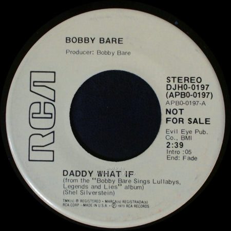 Bobby Bare - Daddy What If / Daddy What If side B