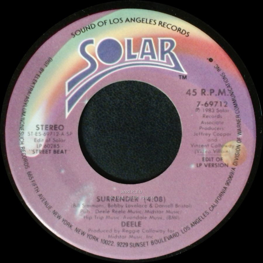 Deele - Crazy 'bout 'cha / Surrender side B