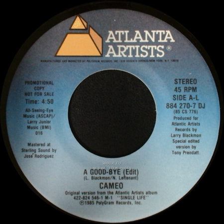 Cameo - A Good-Bye (Edit) / A Good-Bye (Edit) side B