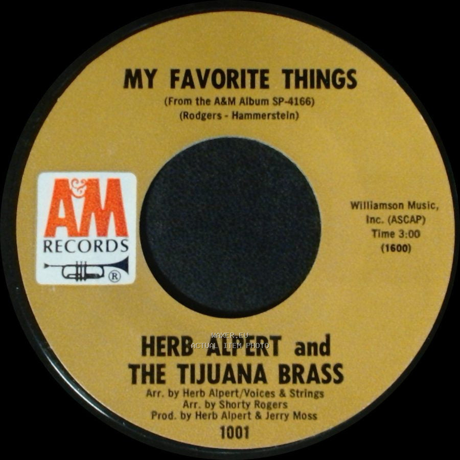 Herb Alpert And The Tijuana Brass / Herb Alpert - My Favorite Things / The Christmas Song side A