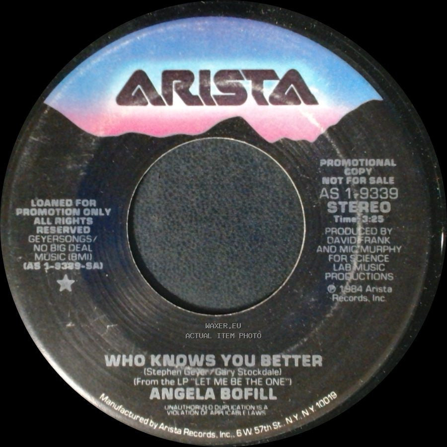 Angela Bofill - Who Knows You Better / Who Knows You Better side A
