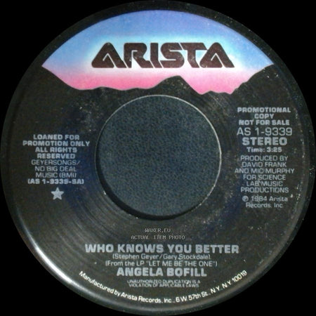 Angela Bofill - Who Knows You Better / Who Knows You Better side B