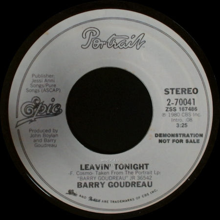 Barry Goudreau - Leavin' Tonight / Leavin' Tonight side A
