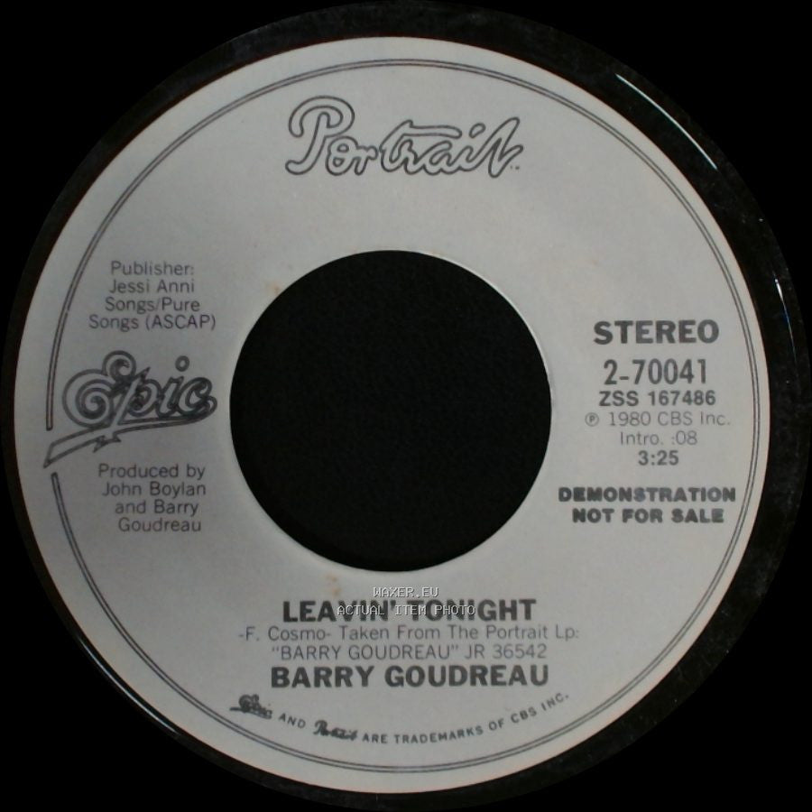Barry Goudreau - Leavin' Tonight / Leavin' Tonight side B