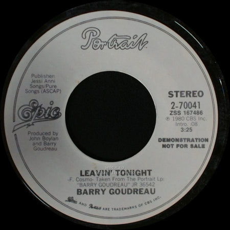 Barry Goudreau - Leavin' Tonight / Leavin' Tonight side B