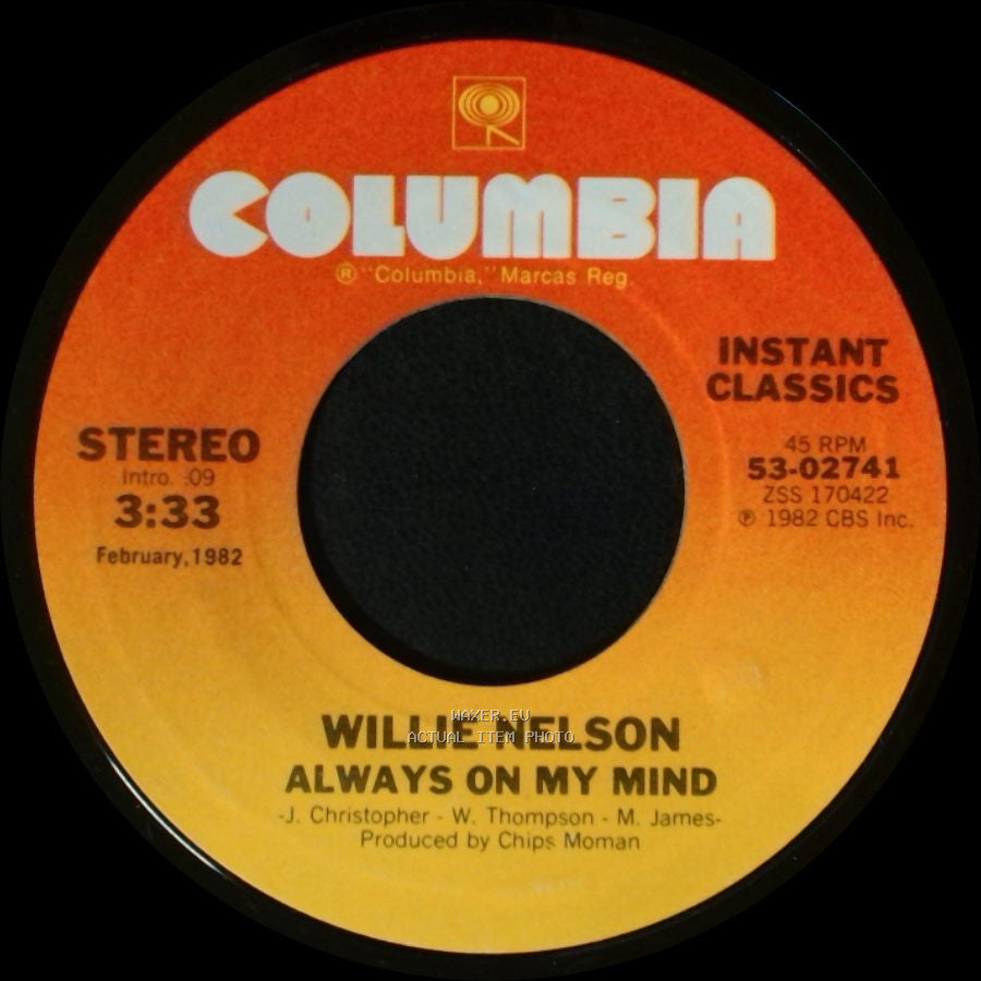 Willie Nelson - Always On My Mind / The Party's Over side A