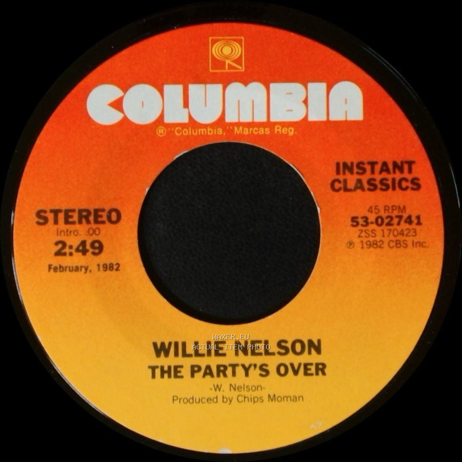 Willie Nelson - Always On My Mind / The Party's Over side B