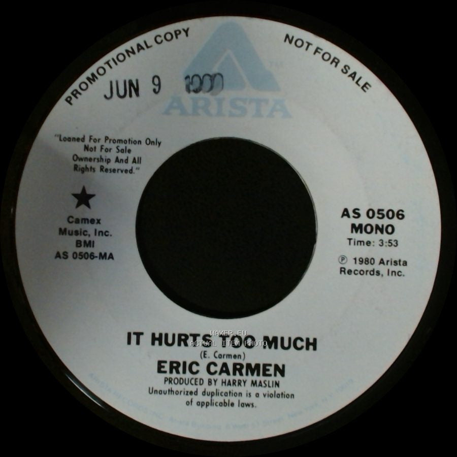 Eric Carmen - It Hurts Too Much / It Hurts Too Much side B