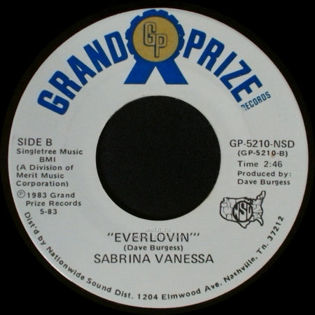 Sabrina Vanessa - A Childs Prayer / Everlovin' side B