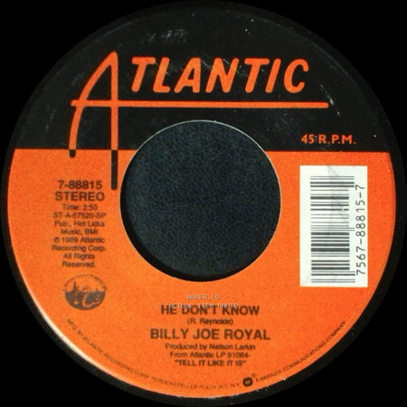 Billy Joe Royal - Till I Can't Take It Anymore / He Don't Know side B