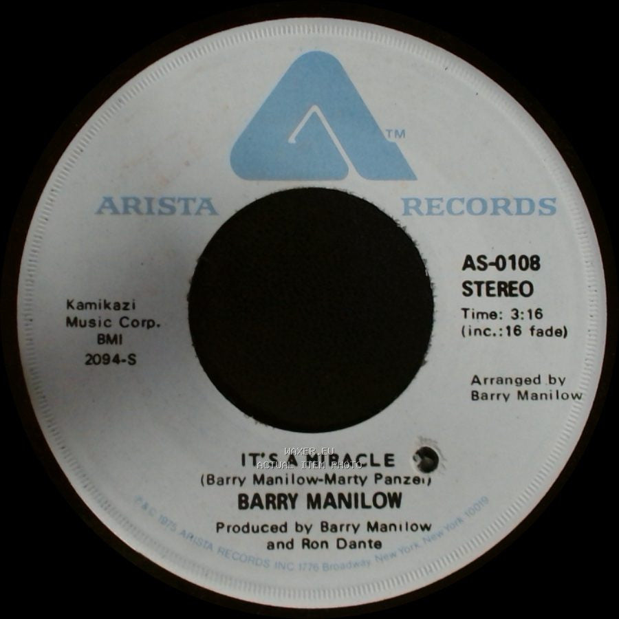 Barry Manilow - It's A Miracle / One Of These Days side A