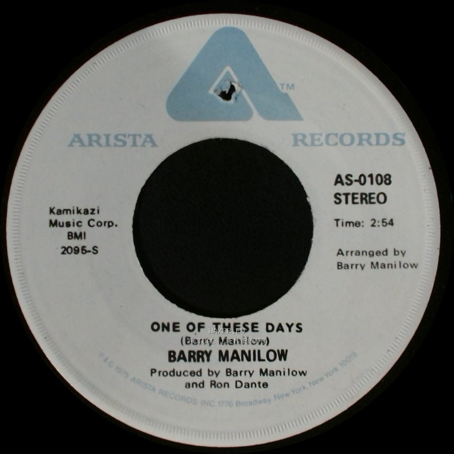 Barry Manilow - It's A Miracle / One Of These Days side B