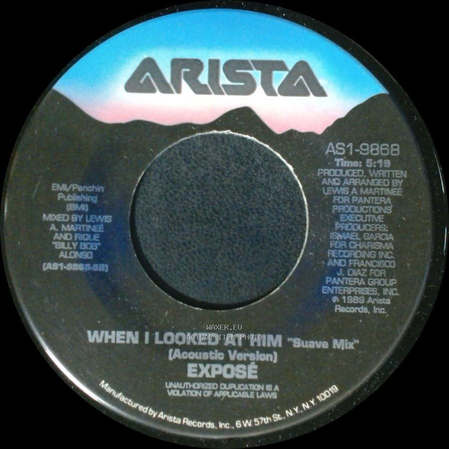 Exposé - When I Looked At Him "Suave Mix" (Acoustic Version) / When I Looked At Him side A