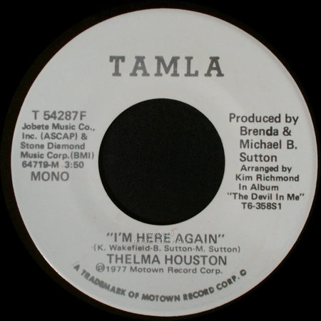 Thelma Houston - I'm Here Again / I'm Here Again side A