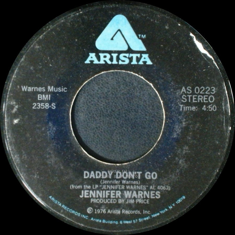 Jennifer Warnes - Daddy Don't Go / Right Time Of The Night side A