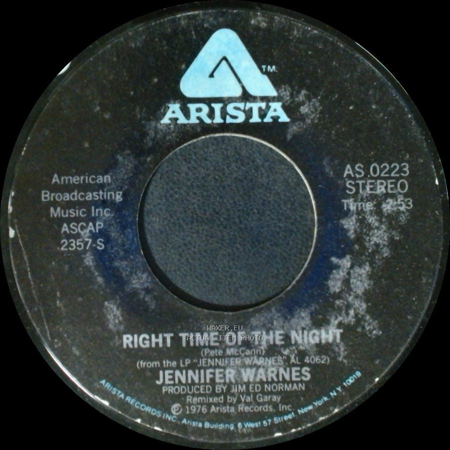 Jennifer Warnes - Daddy Don't Go / Right Time Of The Night side B