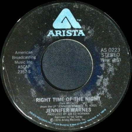 Jennifer Warnes - Daddy Don't Go / Right Time Of The Night side B