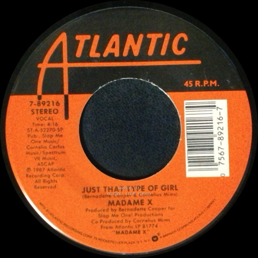 Madame X - Flirt / Just That Type Of Girl side B