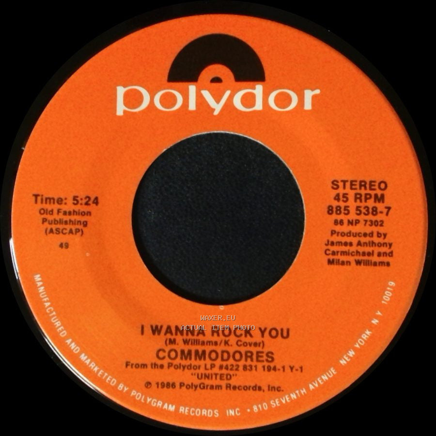 Commodores - I Wanna Rock You / Take It From Me side A