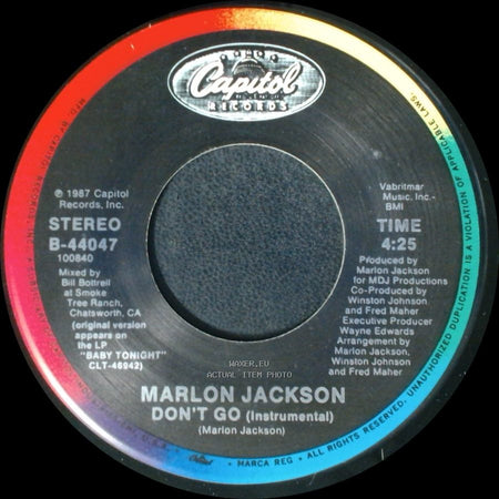 Marlon Jackson - Don't Go / Don't Go (Instrumental) side B