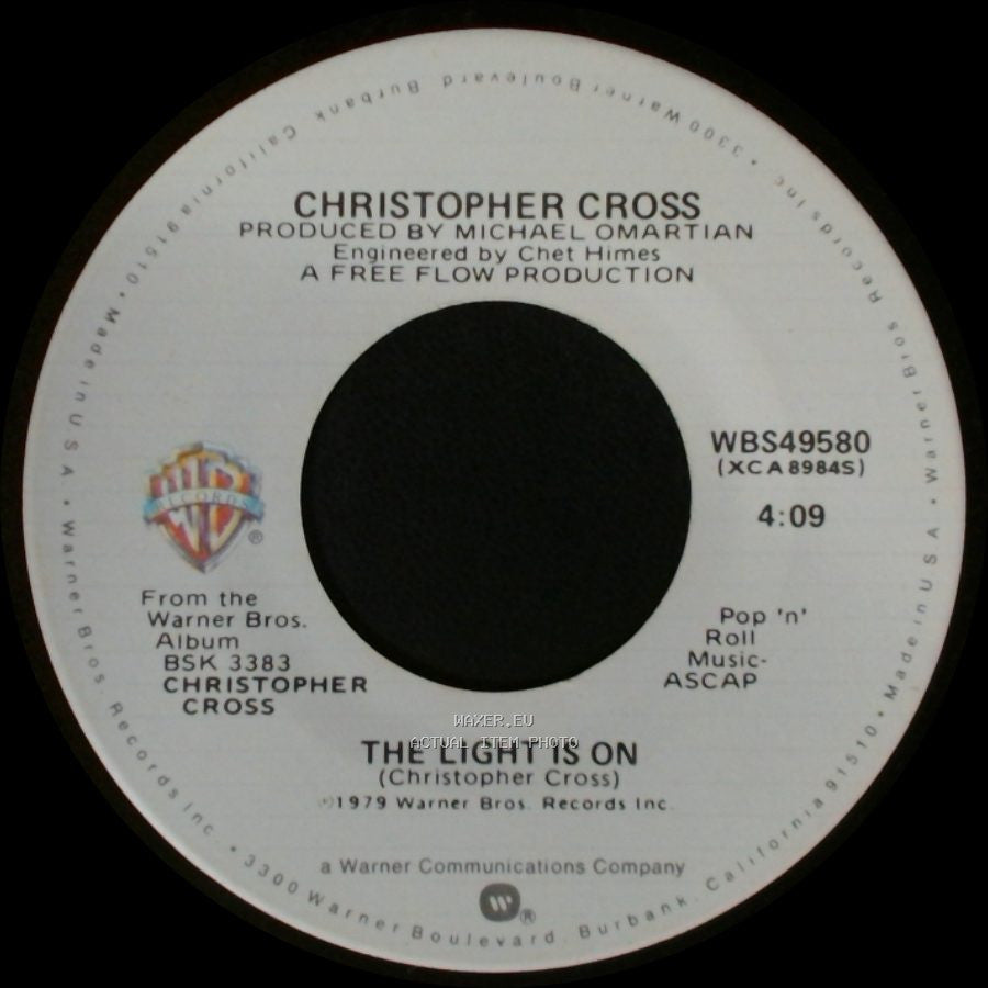 Christopher Cross - Never Be The Same / The Light Is On side B