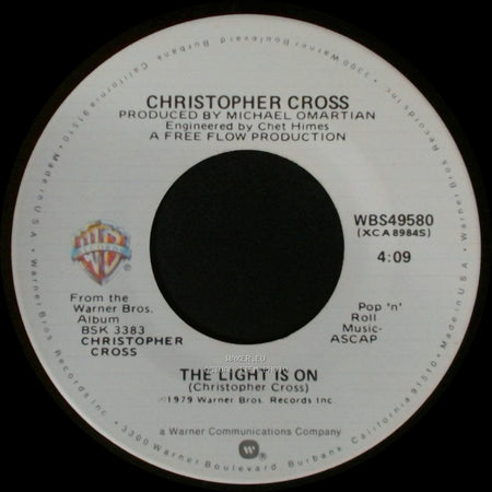 Christopher Cross - Never Be The Same / The Light Is On side B